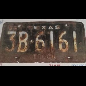 Vintage Texas License Plate